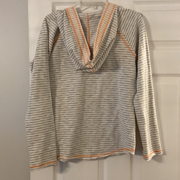 Hem & Thread Anthology Hoodie type too long sleeves silver  and orange see photo - Picture 6 of 12